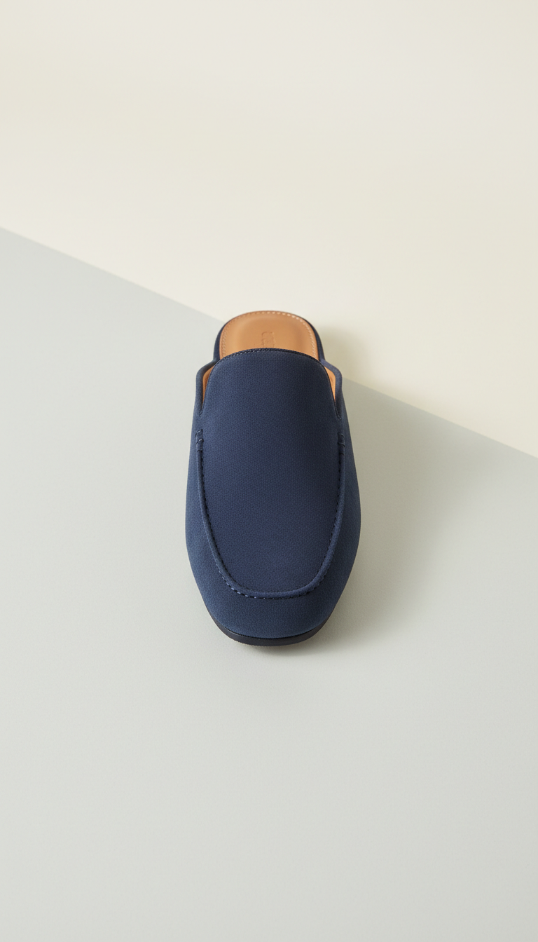 Shadow Blue Suede House Mule