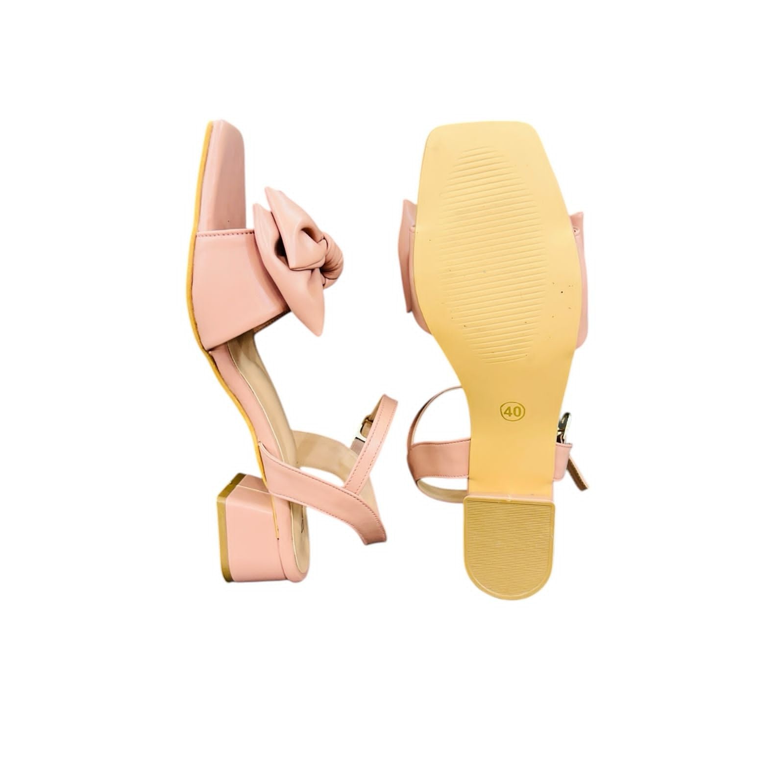 Fashionable heels with bow(527)pink