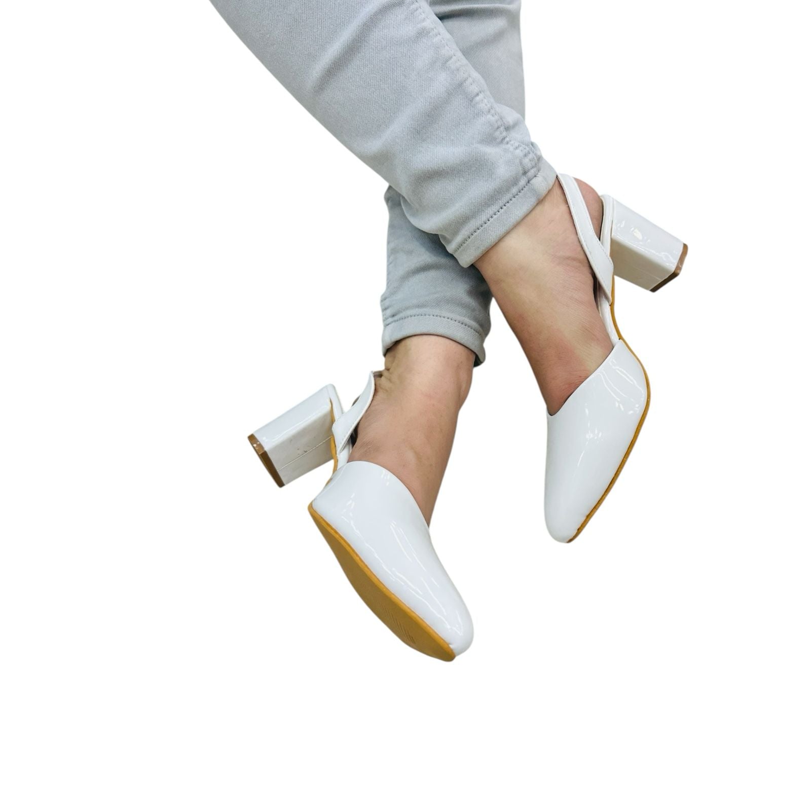 Fashionable heels(white)