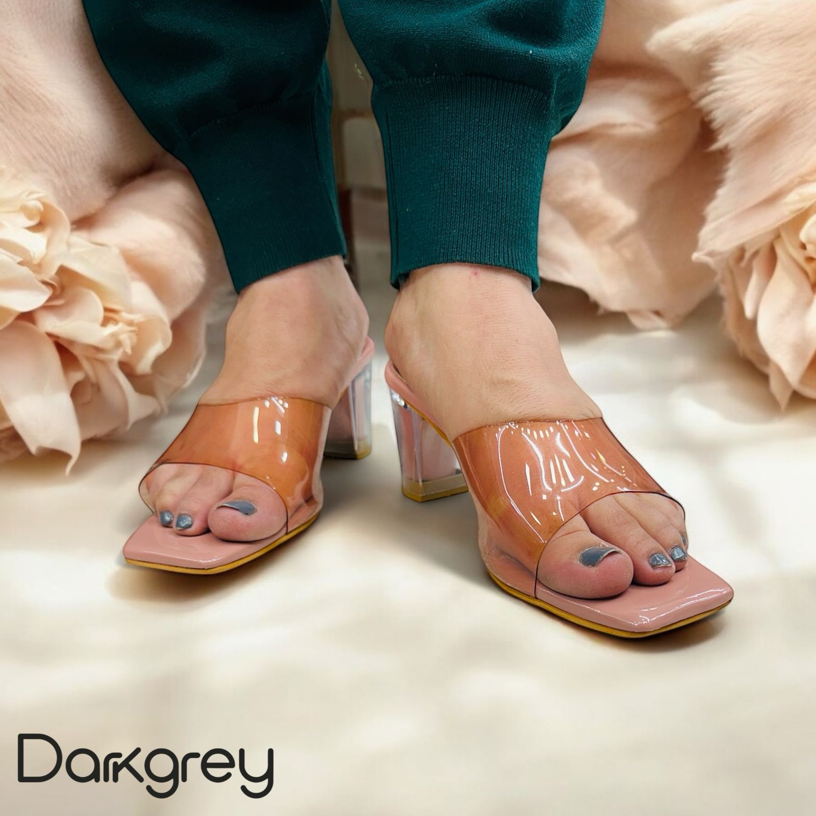 Transparent heels (527) peach