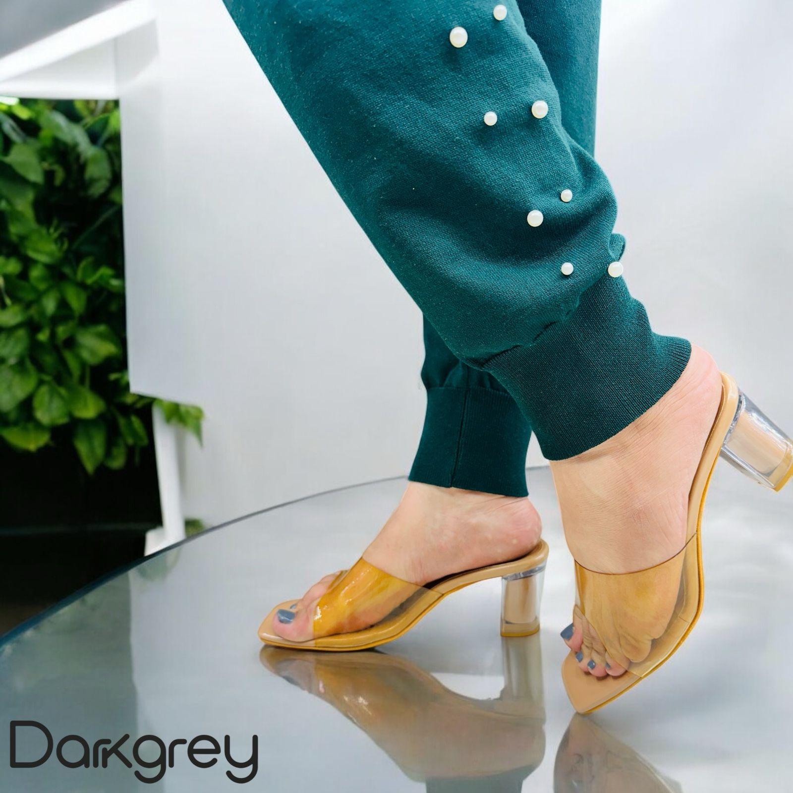 Transparent heels (527) Beige